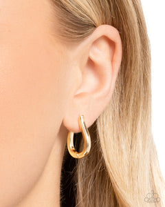 Generous Grace - Gold Hinge Hoop Earrings