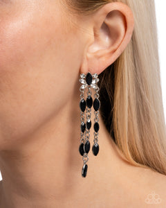 Lively Lure - Black Post Earrings