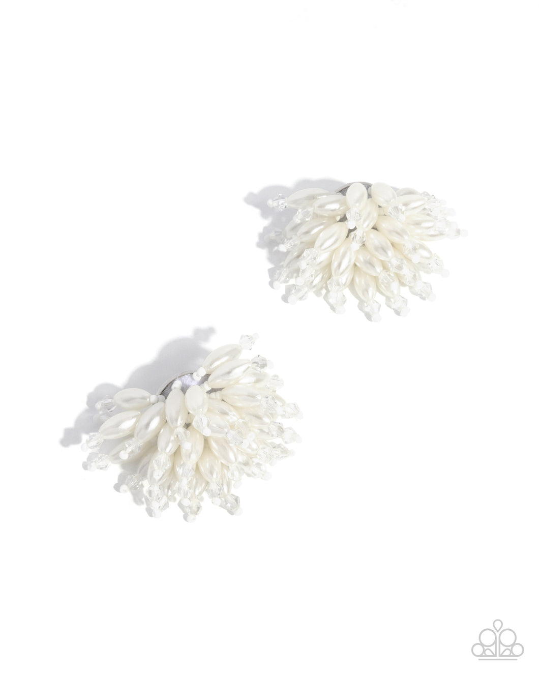 Sunset Shower - White Post Earrings