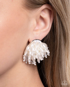 Sunset Shower - White Post Earrings