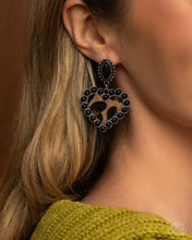 Load image into Gallery viewer, Whimsical Wrangler - Black Post Earrings