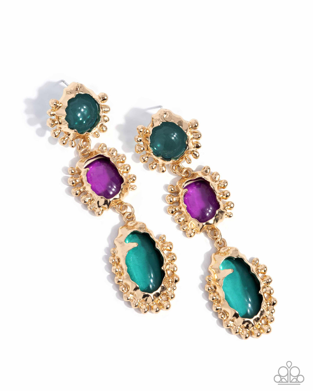 Emotional Elegance - Green Post Earrings