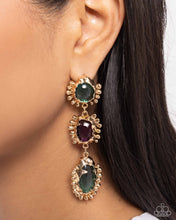 Load image into Gallery viewer, Emotional Elegance - Green Post Earrings