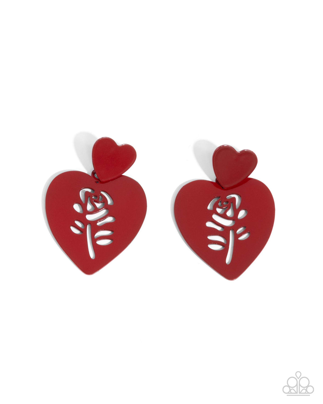 Showstopping Silhouette - Red Post Earrings