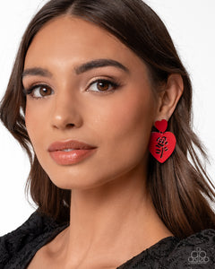 Showstopping Silhouette - Red Post Earrings