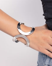 Load image into Gallery viewer, Airy Attraction - Silver Hinged Bracelet