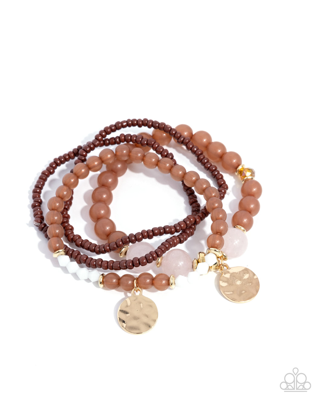 Superior Stack - Brown Stretchy Bracelets