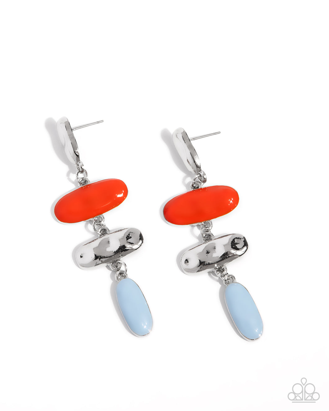 Secretive Shimmer - Orange Post Earrings