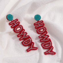 Load image into Gallery viewer, Howdy Headline - Red Post Earrings