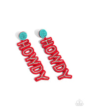 Load image into Gallery viewer, Howdy Headline - Red Post Earrings