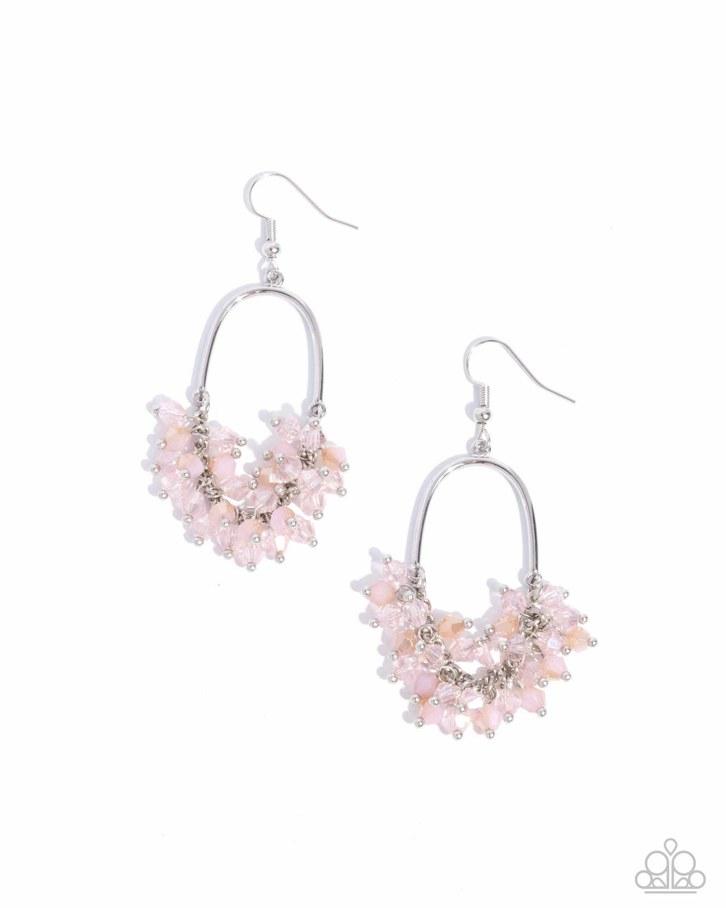 Chandelier Check - Pink Earrings