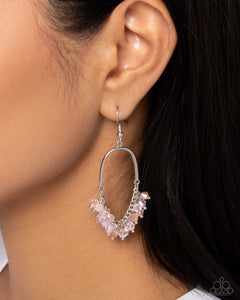 Chandelier Check - Pink Earrings