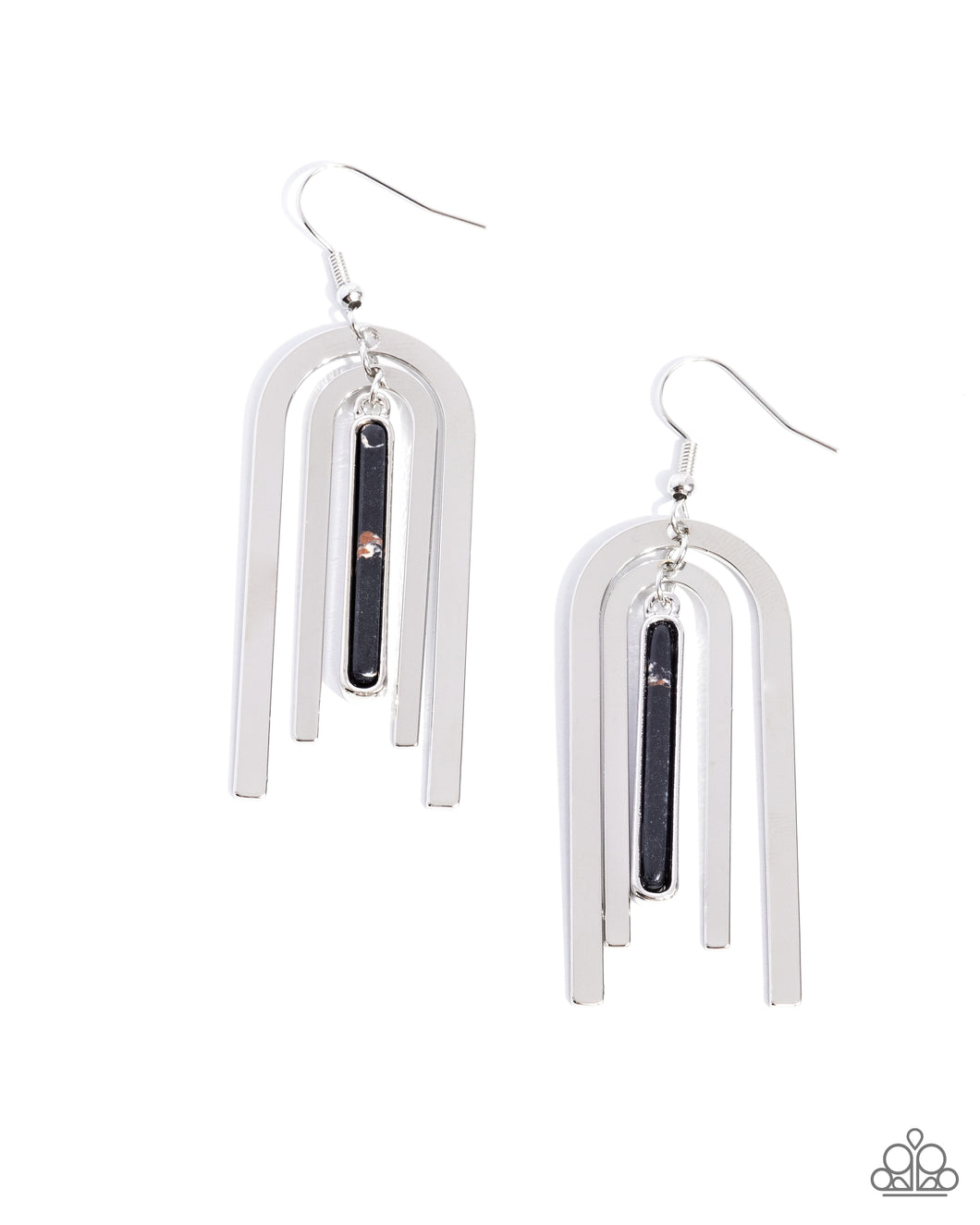 Coarse Conversation - Black Earrings