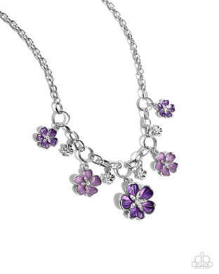 Secretive Sprig - Purple Necklace