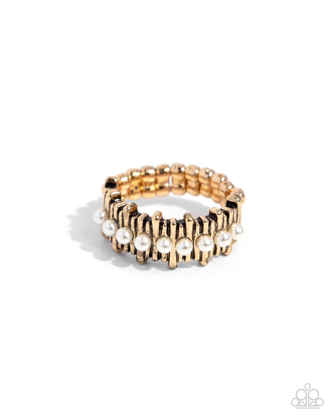 Pearly Provision - Gold Dainty Ring