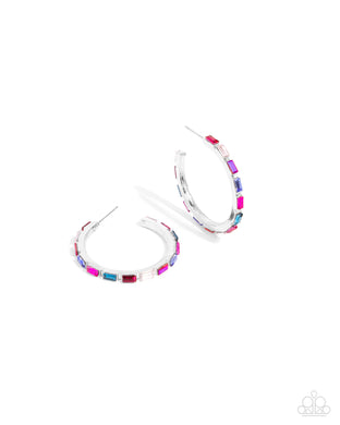 Carnival Chic - Pink Hoop Earrings