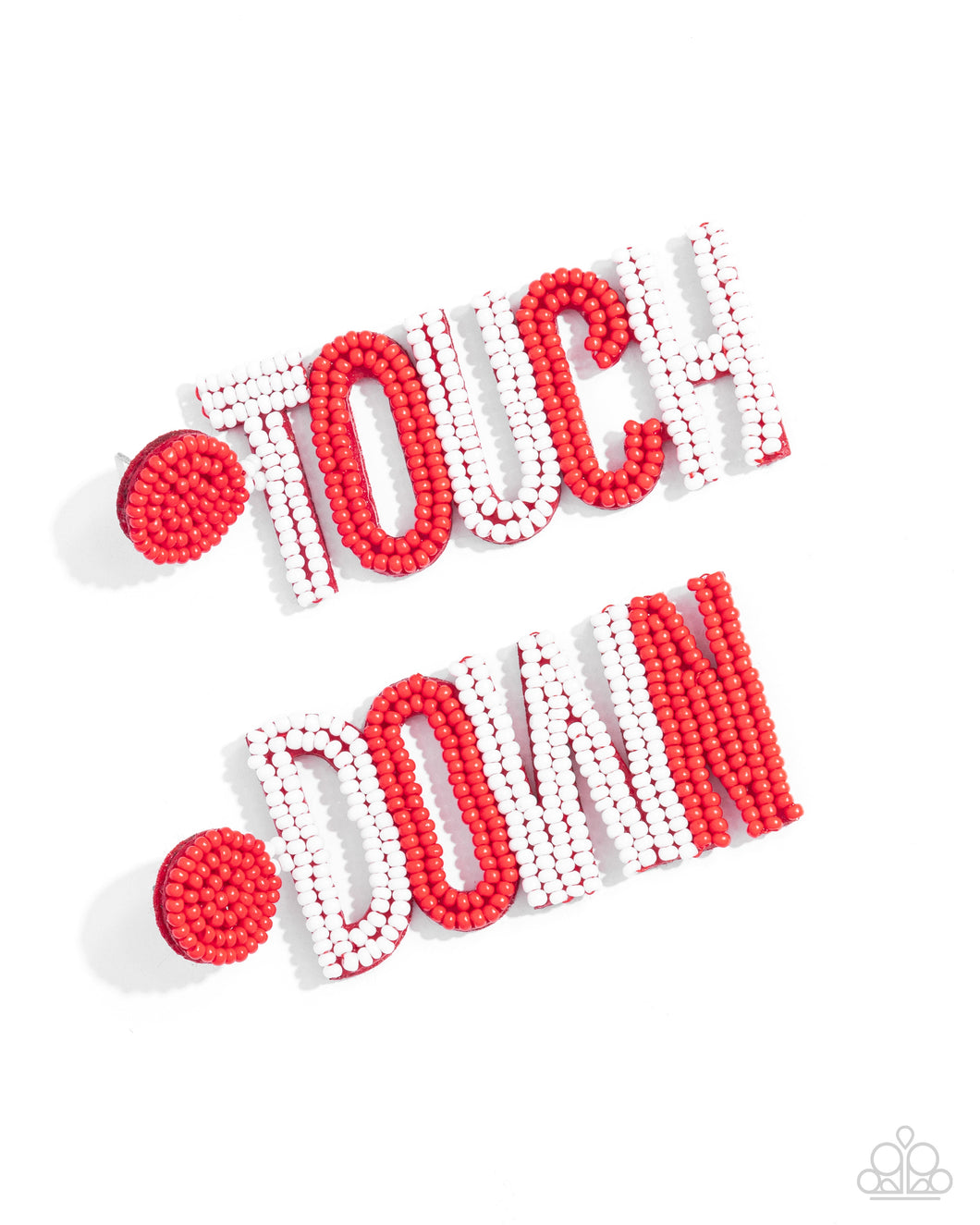 Touchdown Texture - Red Post Earrings