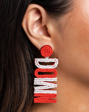 Load image into Gallery viewer, Touchdown Texture - Red Post Earrings