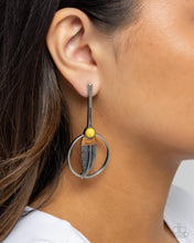 Load image into Gallery viewer, Feathered Future - Yellow Post Earrings