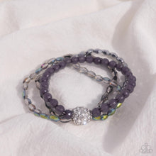 Load image into Gallery viewer, Beaded Boundary - Silver Stretchy Bracelet