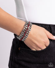 Load image into Gallery viewer, Secure Shimmer - Red Stretchy Bracelet