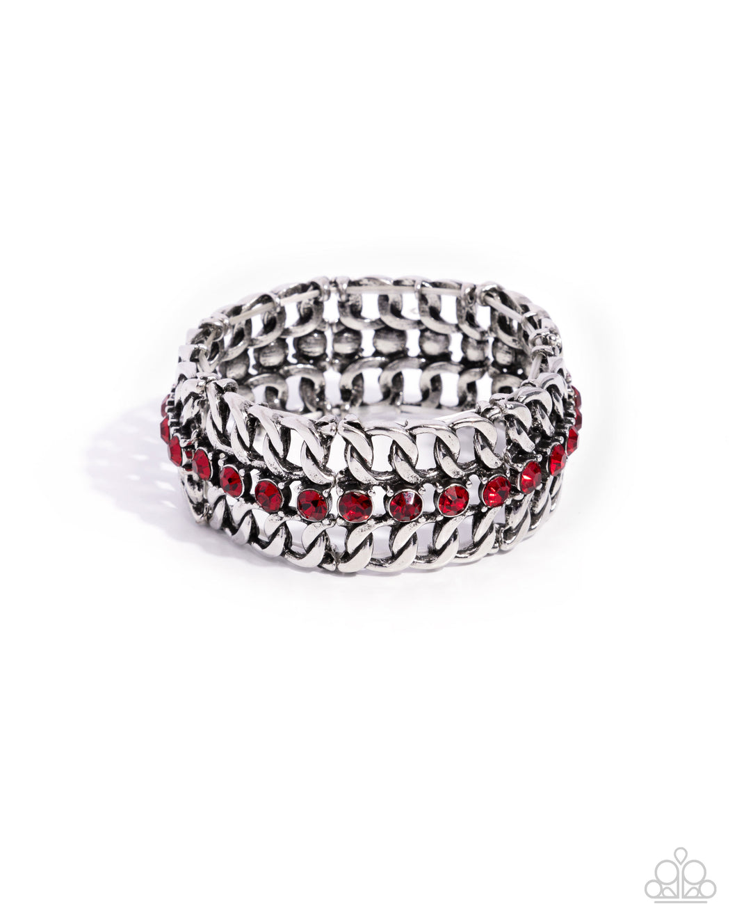 Secure Shimmer - Red Stretchy Bracelet