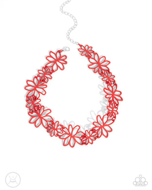 Bouquet Blend - Red Choker Necklace