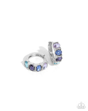 Load image into Gallery viewer, Impressive Impact - Blue Hinge Hoop Earrings