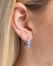 Load image into Gallery viewer, Impressive Impact - Blue Hinge Hoop Earrings