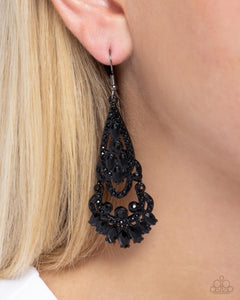 Opera Stage - Black Earrings