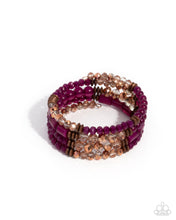 Load image into Gallery viewer, Defaced Dance - Purple Coil Bracelet