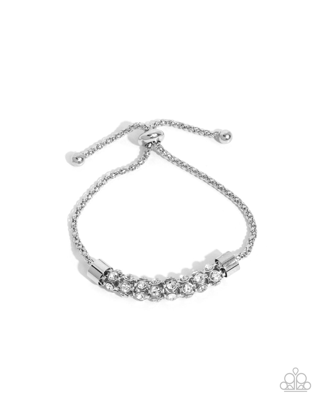 Serious Sentiment - White Sliding Closure Bracelet