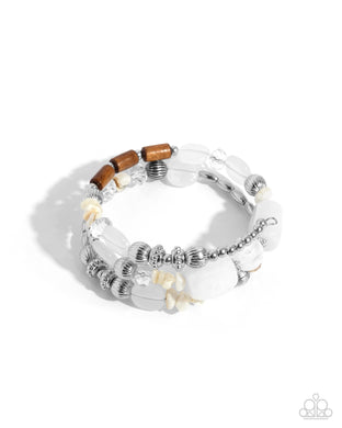 Feeling Alive - White Coil Bracelet