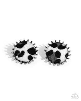 Cowhide Couture - Black Post Earrings