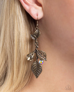 Descending Dazzle - Brass Earrings