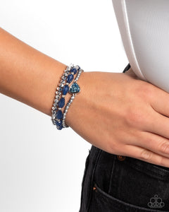 Druzy Decadence - Blue Stretchy Bracelets