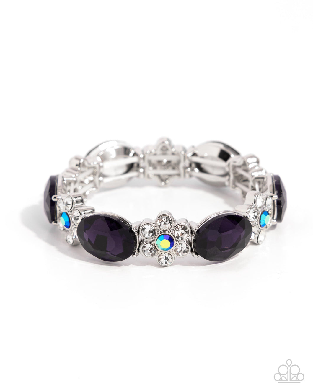 Staycation Sparkle - Purple Stretchy Bracelet