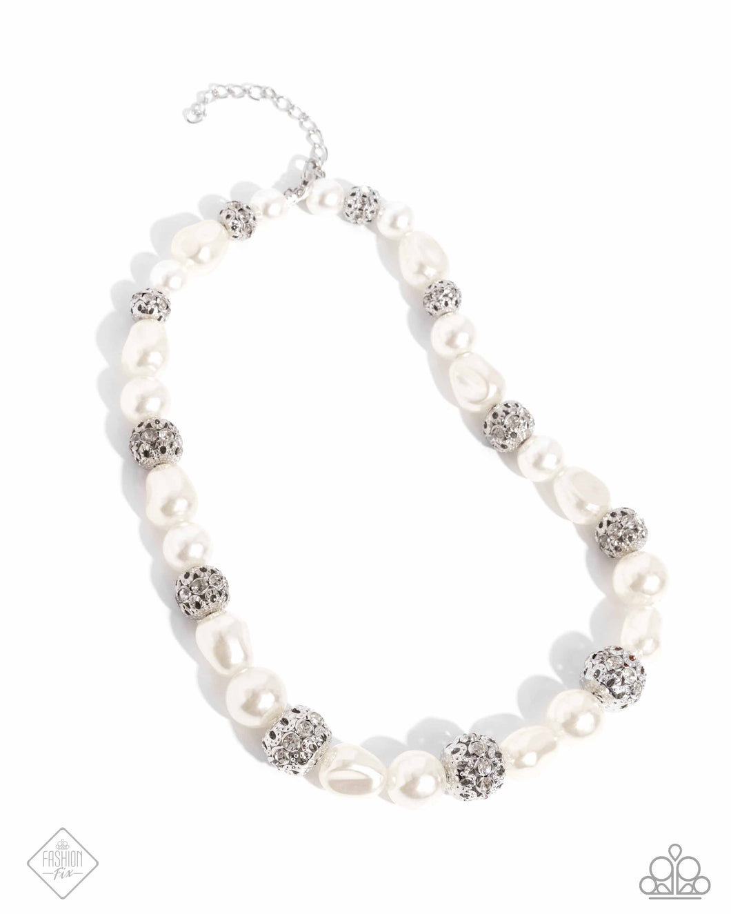 Posh Pattern - White Necklace