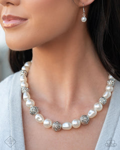 Posh Pattern - White Necklace