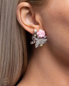 Fanciful Facade - Multicolor Clip-On Earrings