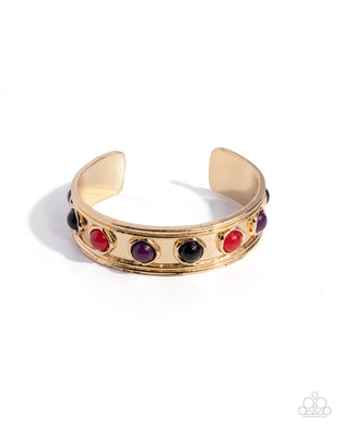 Fitted Fancy - Purple Cuff Bracelet