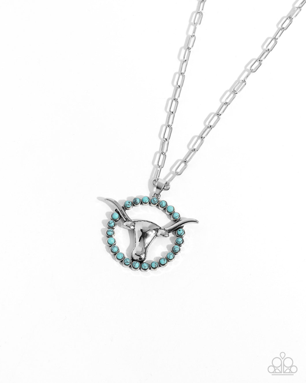 Longhorn Lasso - Blue Necklace