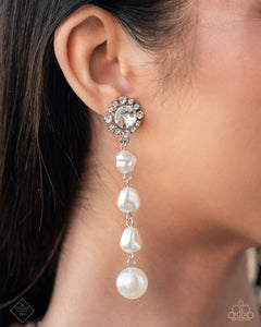 Modish Motif - White Post Earrings