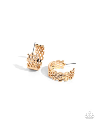 Interlocked Immunity - Gold Hoop Earrings