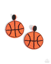 Load image into Gallery viewer, Shooting Hoops - Orange Earrings