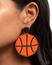 Load image into Gallery viewer, Shooting Hoops - Orange Earrings