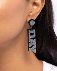 Home Game - Black Post Earrings