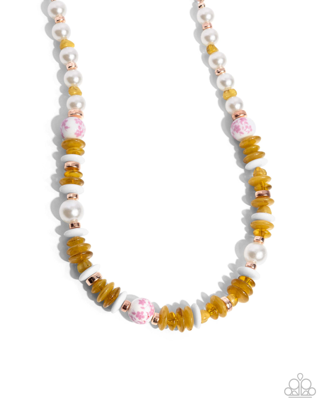 Porcelain Pizzazz - Pink Necklace