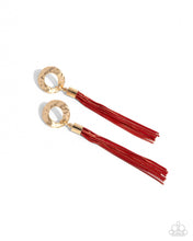 Load image into Gallery viewer, Corded Character - Red Post Earrings