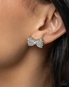 Adorable Aria - White Post Earrings